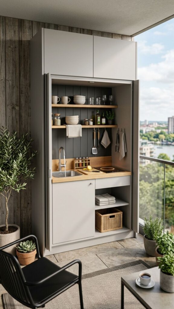 16. Create a Hidden Kitchen Cabinet
