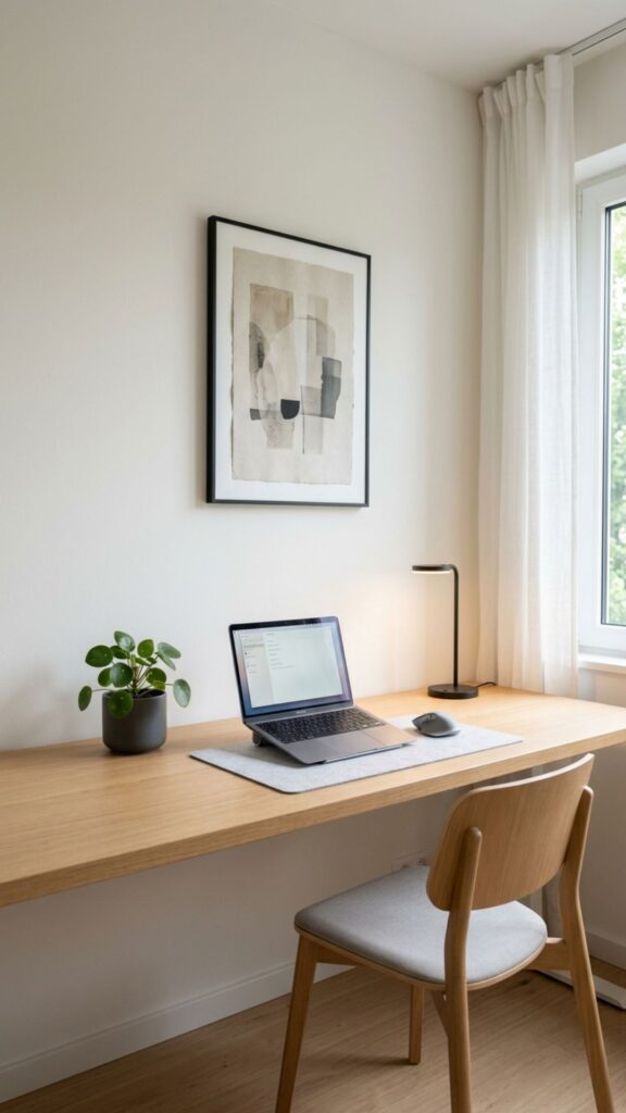 16. Create a Minimalist Long Desk Setup