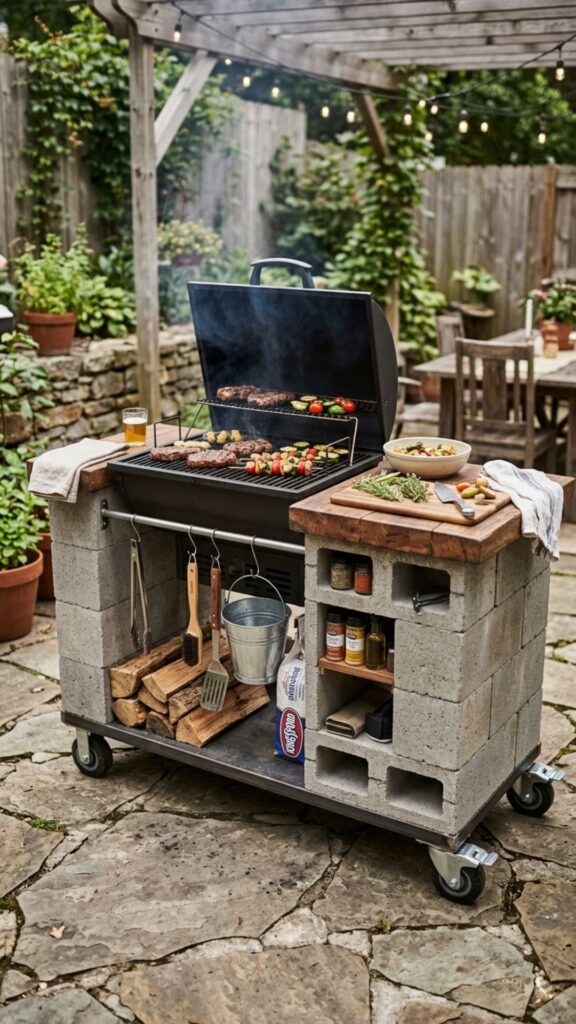 16. Create a Mobile Cinder Block Cart