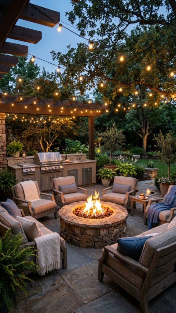 16. Design a Fireplace or Fire Pit Nearby