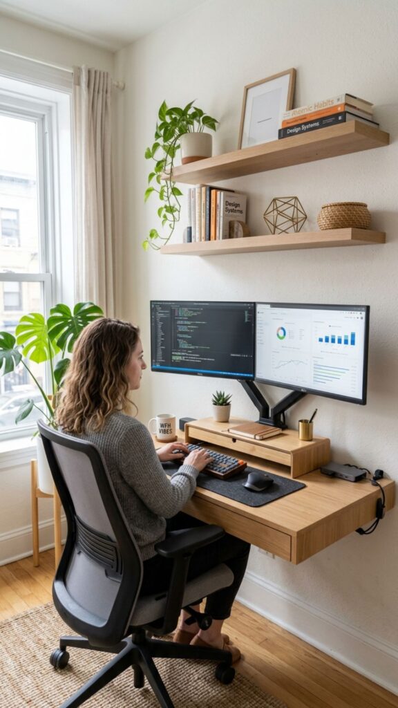 16. Design a Small Apartment Dual Monitor Office
