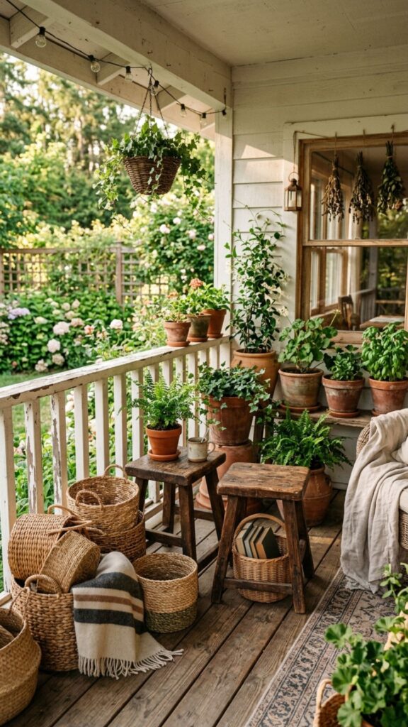 16. Layer Textures with Baskets and Wood