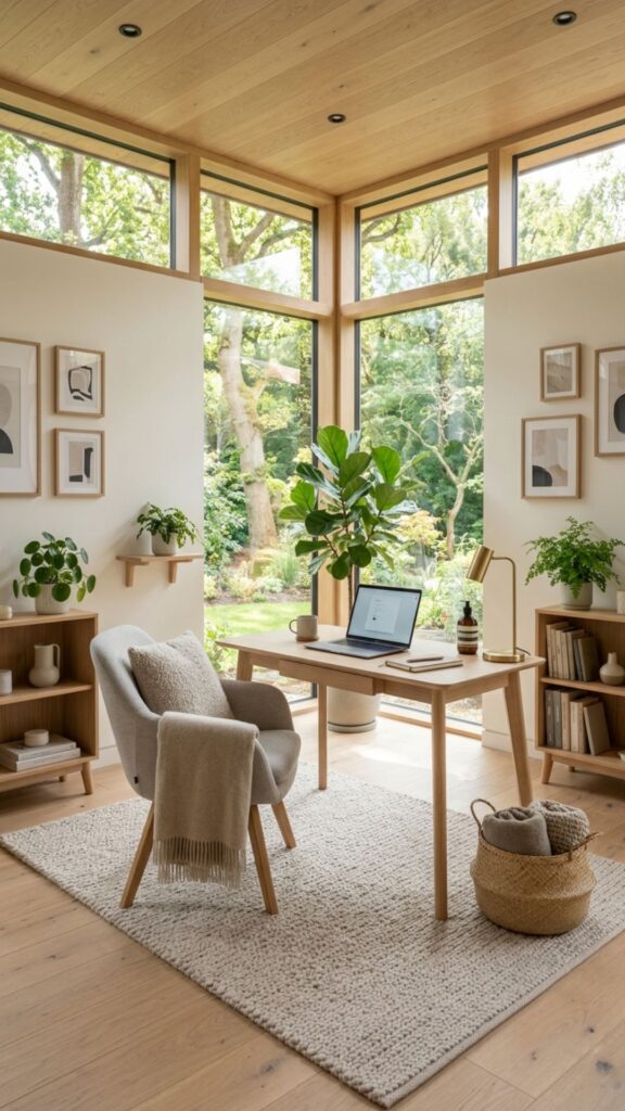 16. Scandinavian Glass Home Office