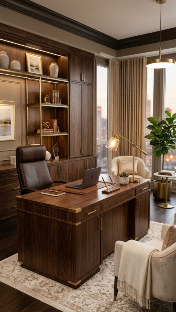 16. Try a Brown and Gold Color Scheme