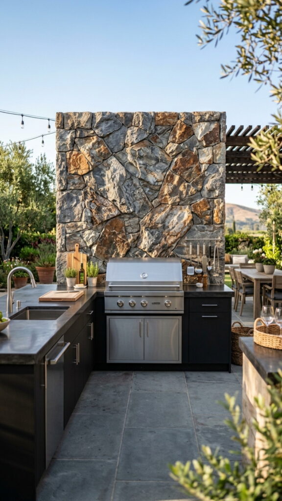 16. Use Bold Backsplash Materials