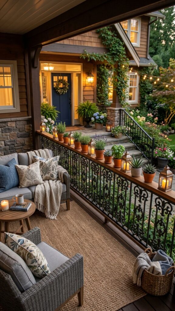16. Use a Half-Wall or Railing to Frame the Space