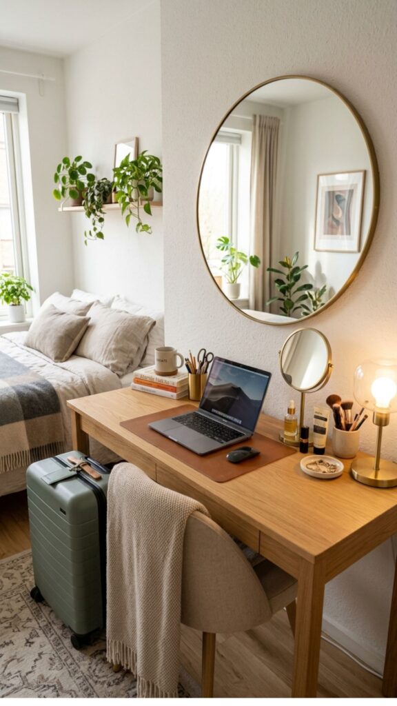 16. Use a Large Desk as a Multipurpose Surface