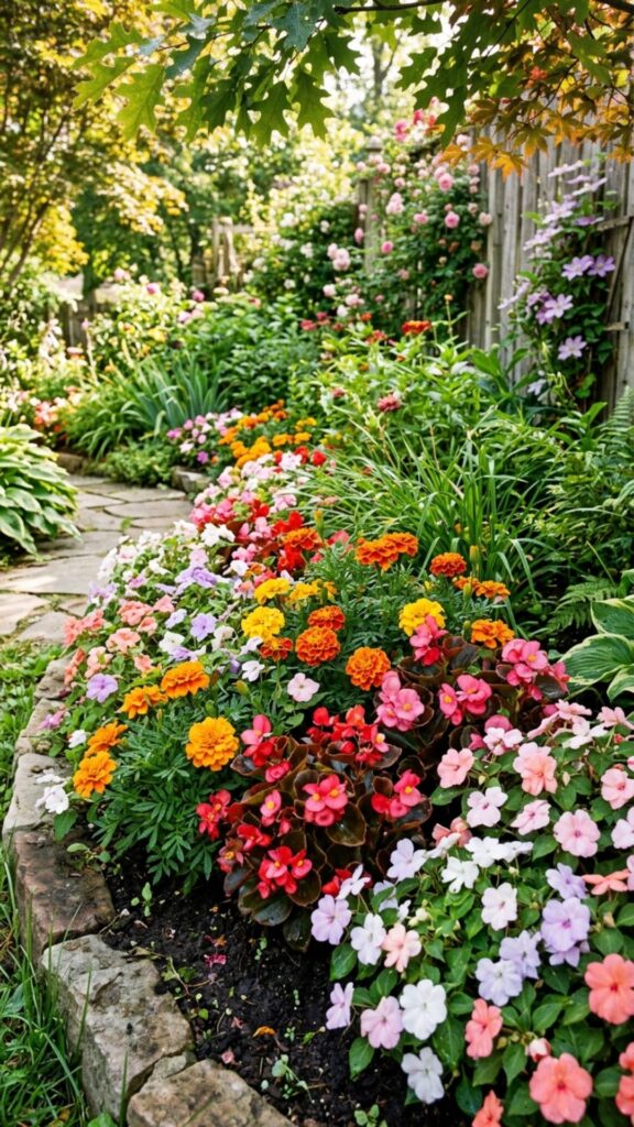 17. Add Seasonal Flowers for Pops of Color