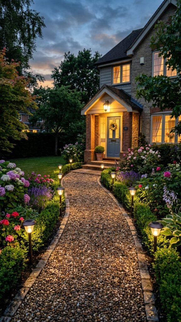 17. Add Solar Lights in the Gravel