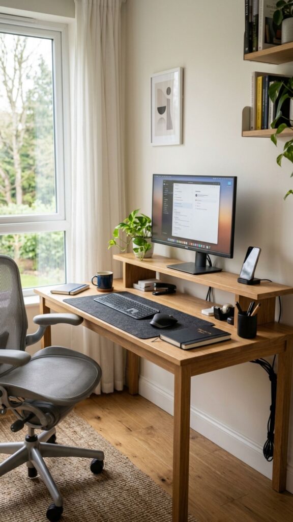 17. Add a Raised Monitor Shelf to Your Existing Desk