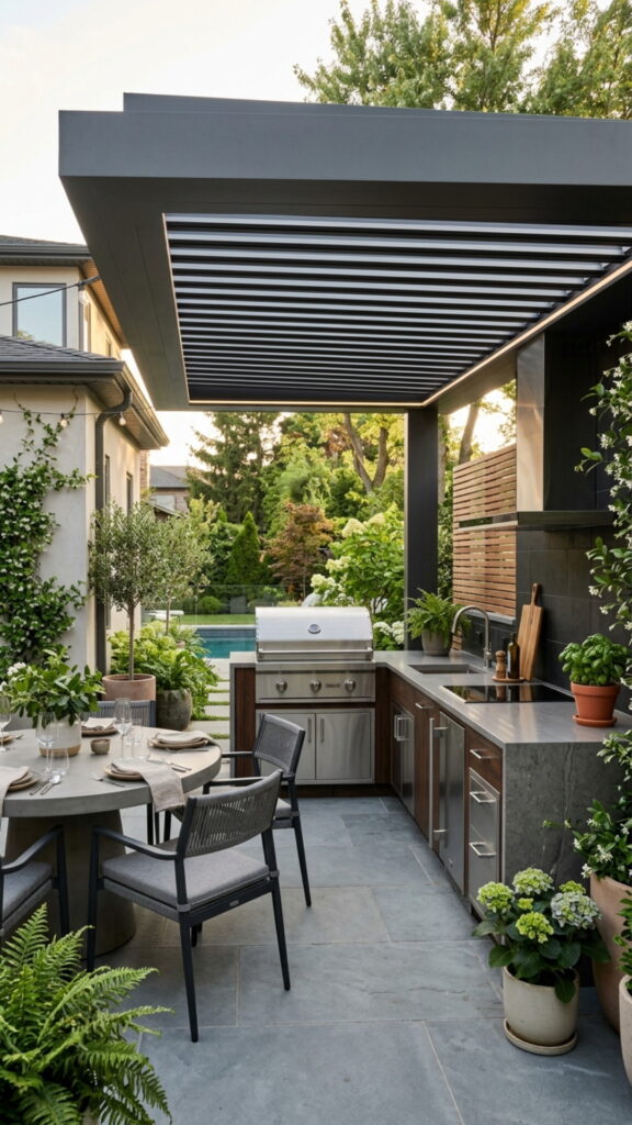 17. Add a Roof or Pergola With Clean Lines