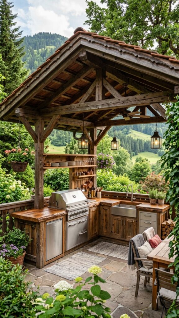 17. Austrian Covered Pavilion Kitchen