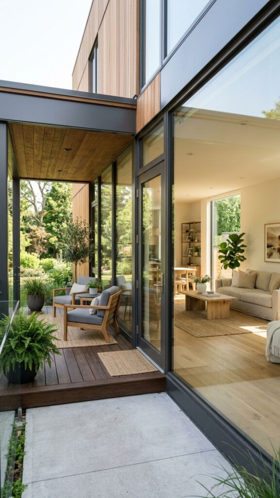 17. Blend Indoor and Outdoor With a Glass Wall Section