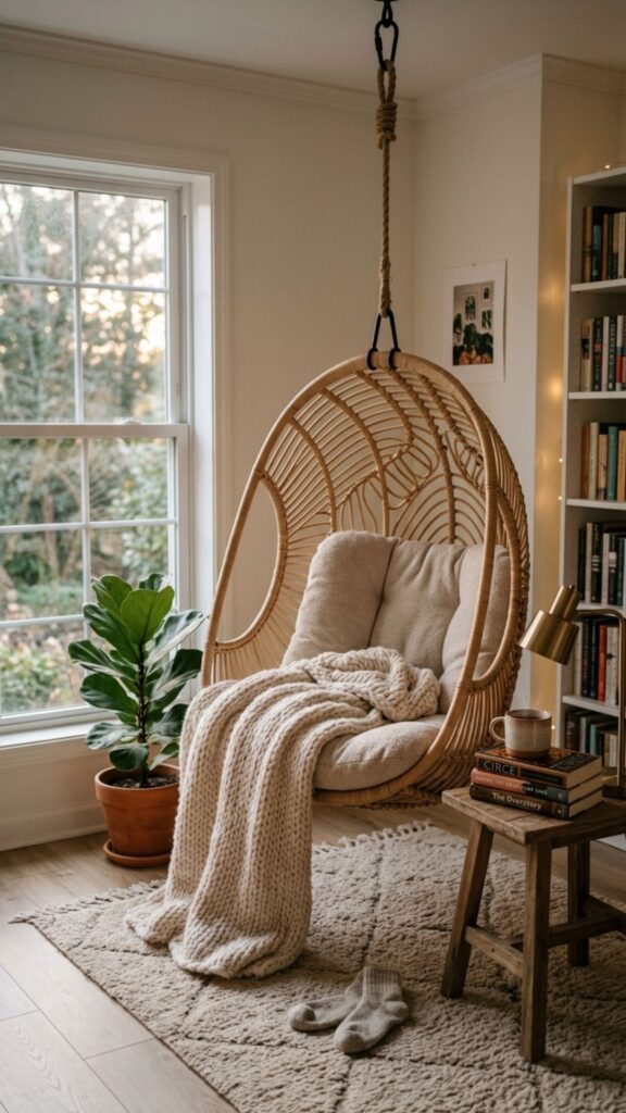17. Bring in a Hanging Chair or Hammock Swing