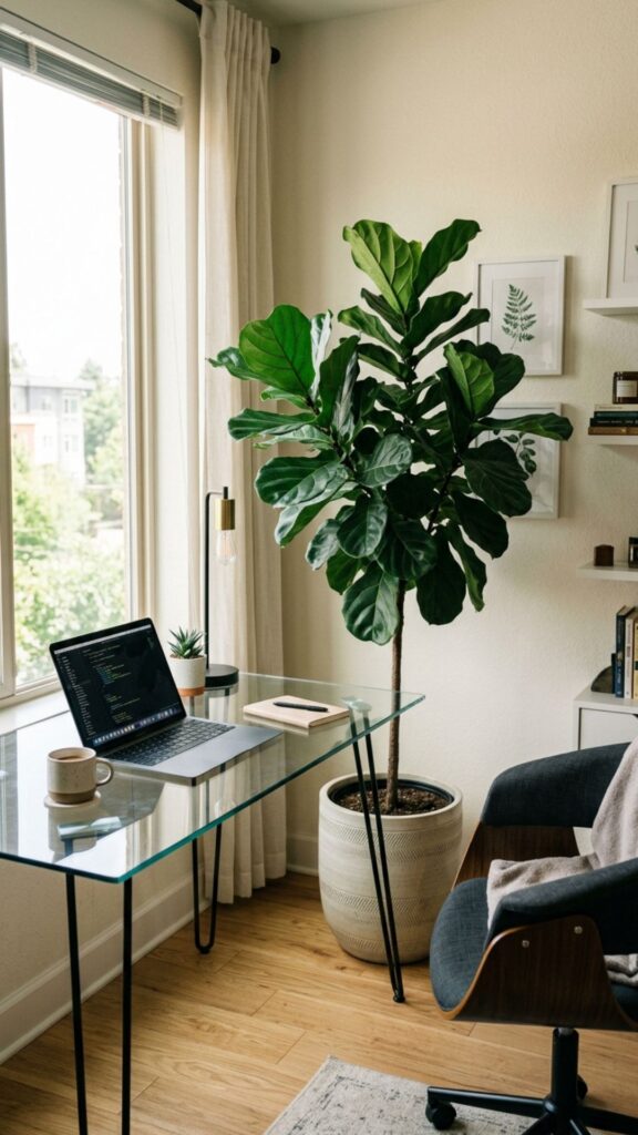 17. Bring in a Tall Indoor Plant