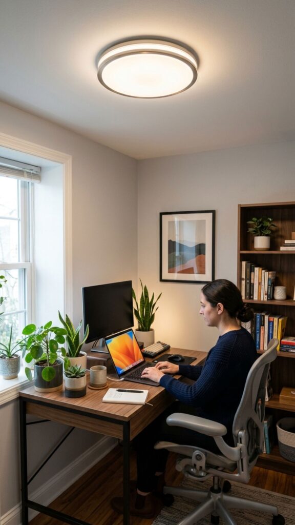17. Choose a Flush-Mount Fixture for Low Ceilings