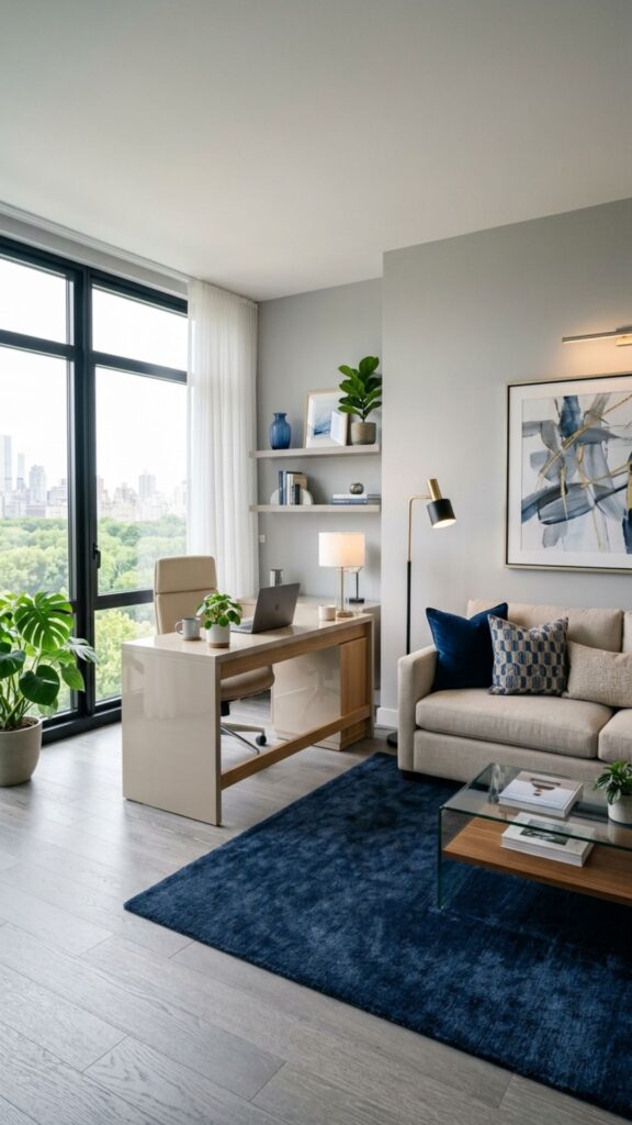 17. Combine Blue With Neutral Colors