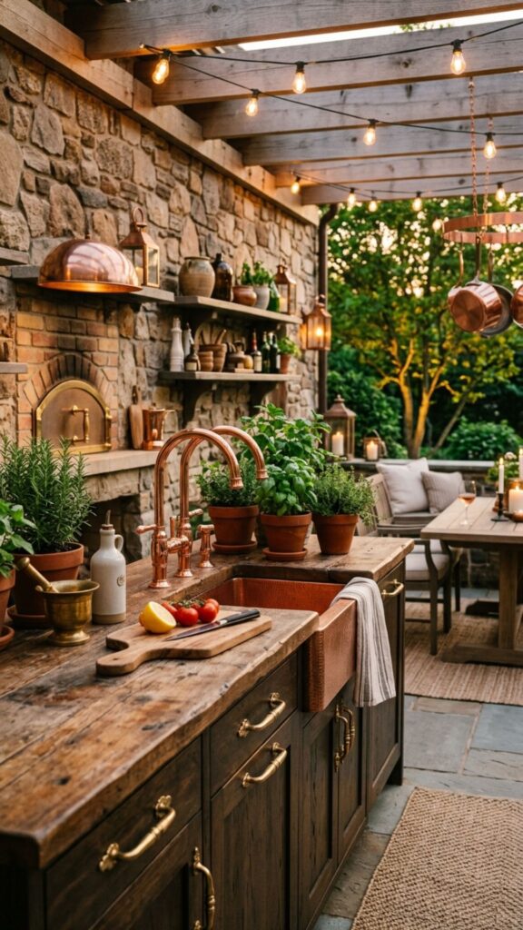 17. Copper and Brass Fixtures — Warm Metal Touches