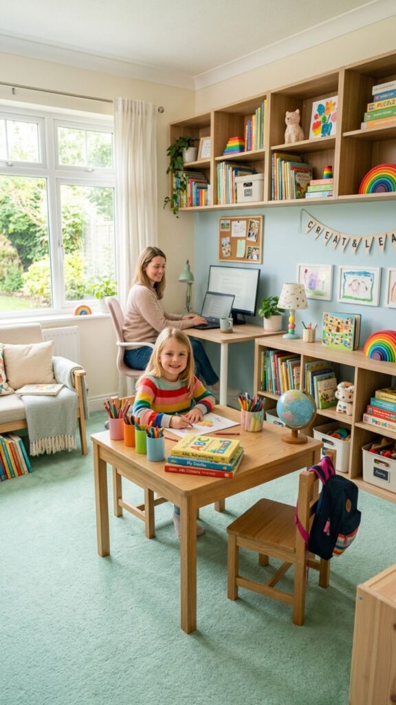 17. Create a Child-Friendly Study and Work Area