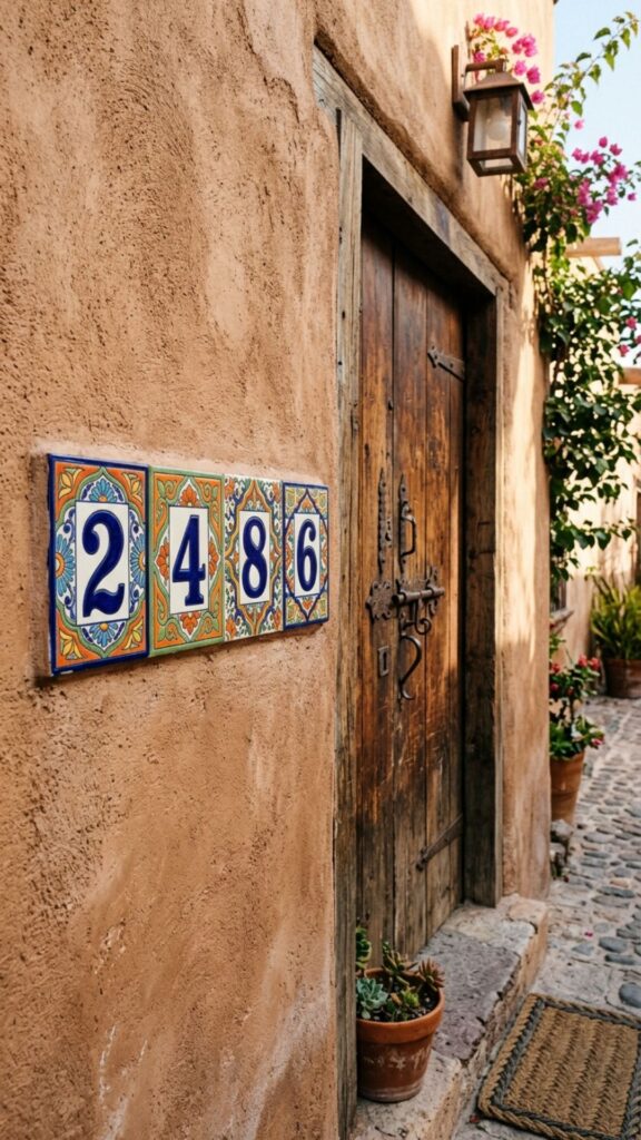 17. Display Mexican Tile House Numbers