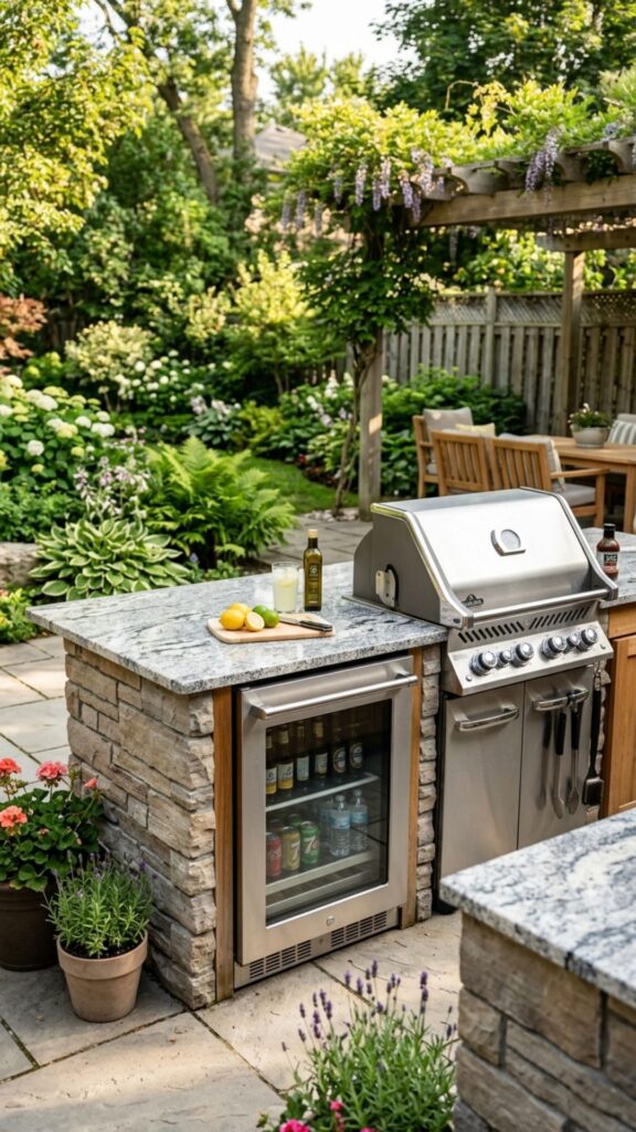 17. Frame a Cozy Kitchen With Privacy Screens
