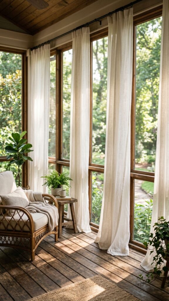17. Hang Curtains for Privacy and Softness