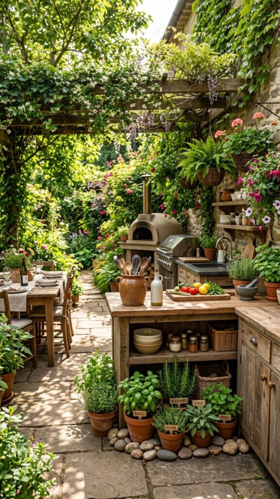 17. Incorporate Greenery and Herb Gardens