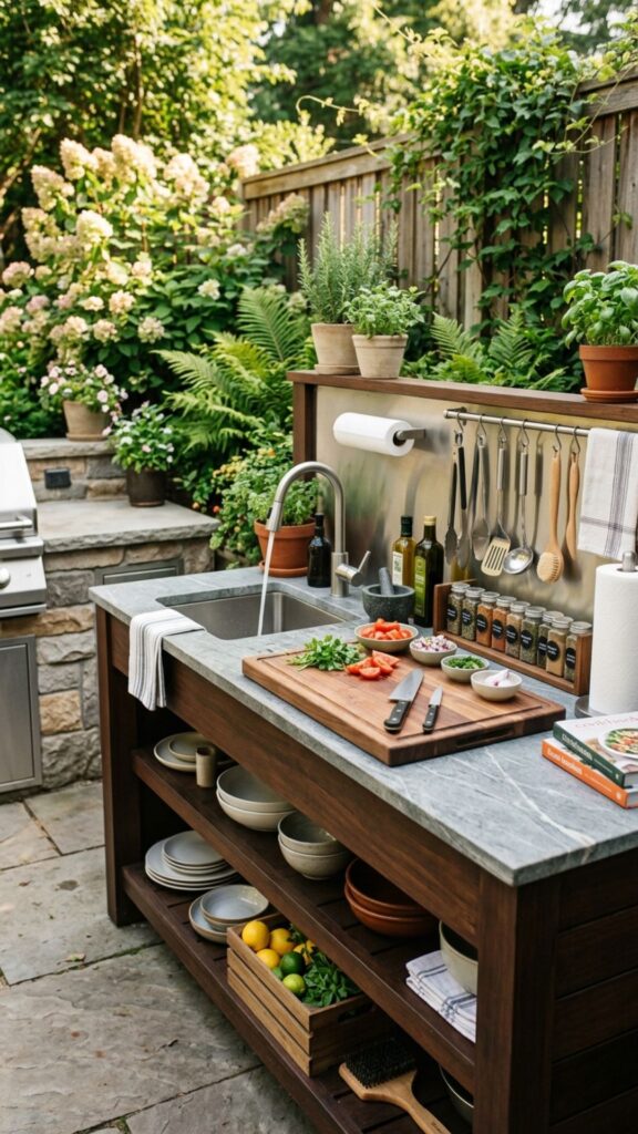 17. Install a Sink and Prep Station