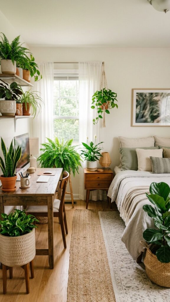 17. Introduce Plants for a Softer Atmosphere