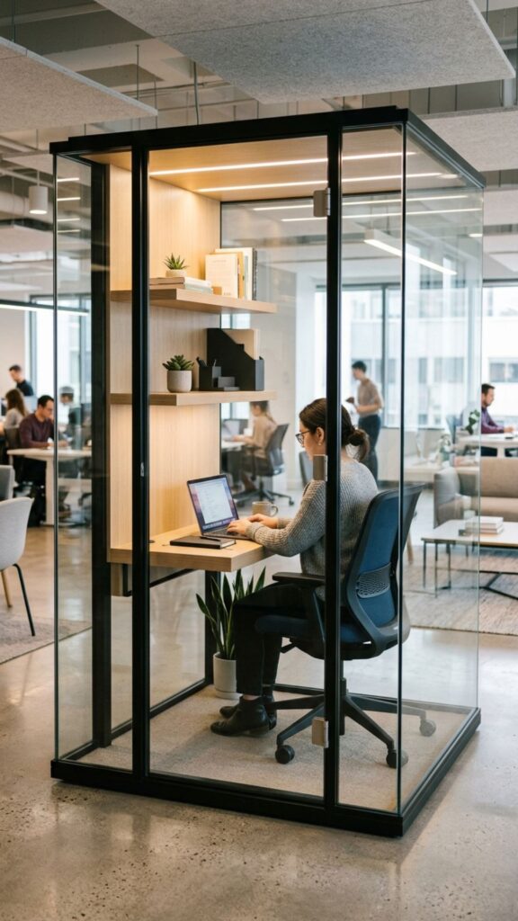 17. Small Glass Office Pod