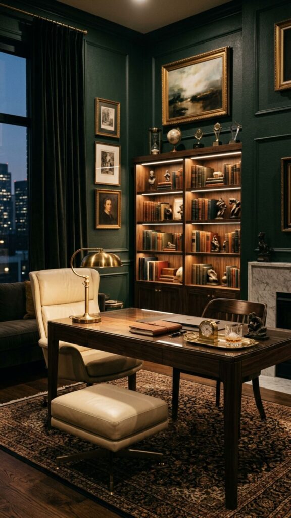 17. Try a Dark and Moody Office