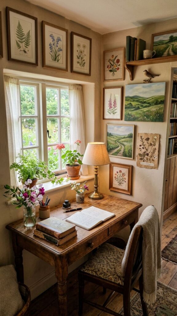 17. Use Cottage-Inspired Wall Art