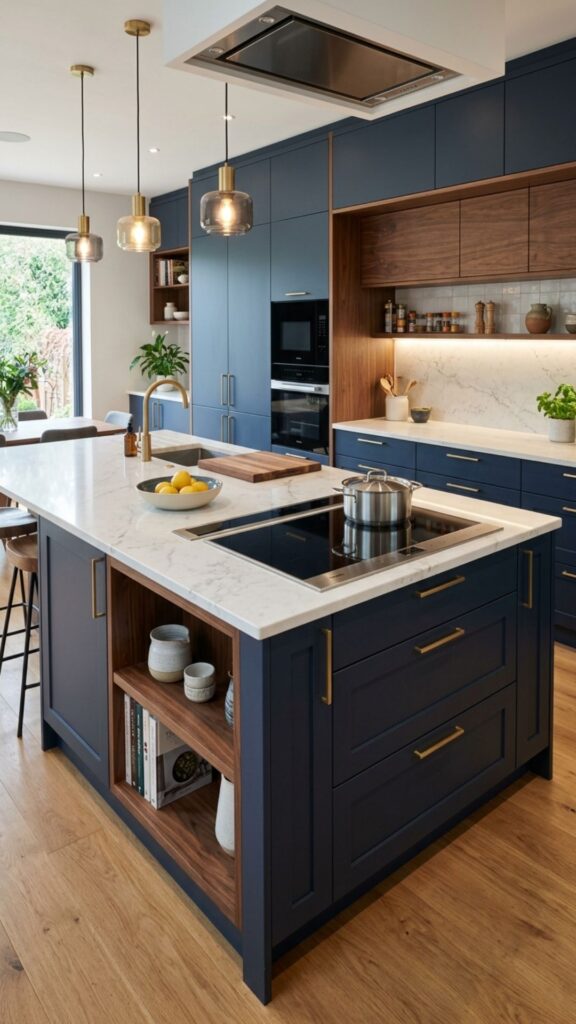 17. Use Custom Cabinets Around a Kitchen Island Stove