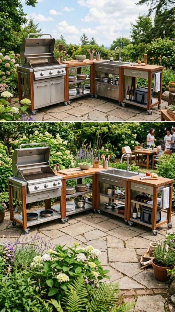 17. Use Matching Modular Kitchen Carts