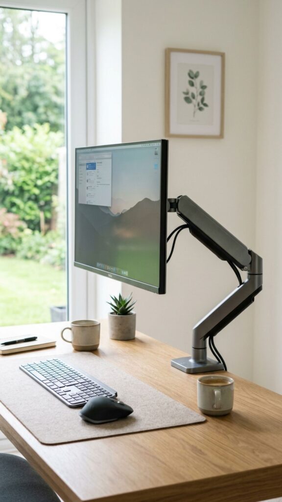 17. Use a Monitor Arm With Cable Management