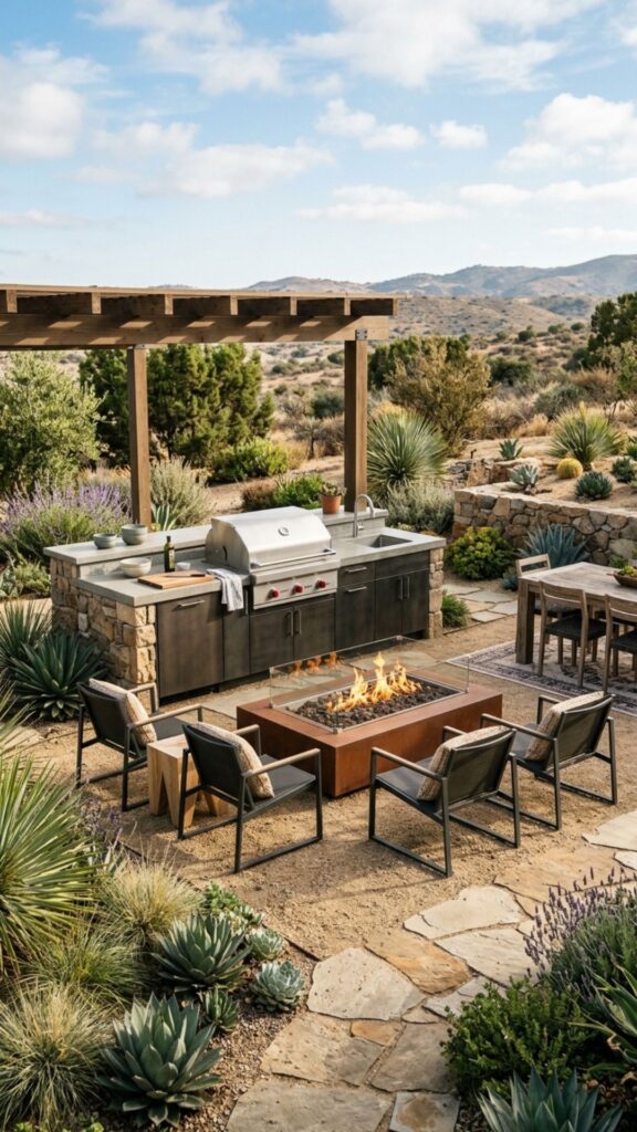 17. Xeriscape Kitchen for Dry Climates