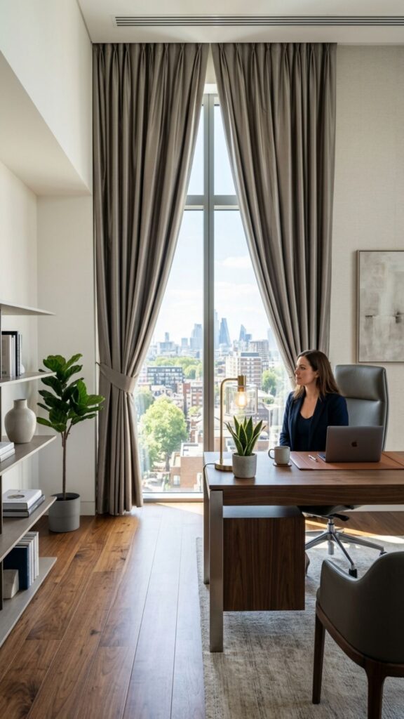18. Add Floor-to-Ceiling Curtains