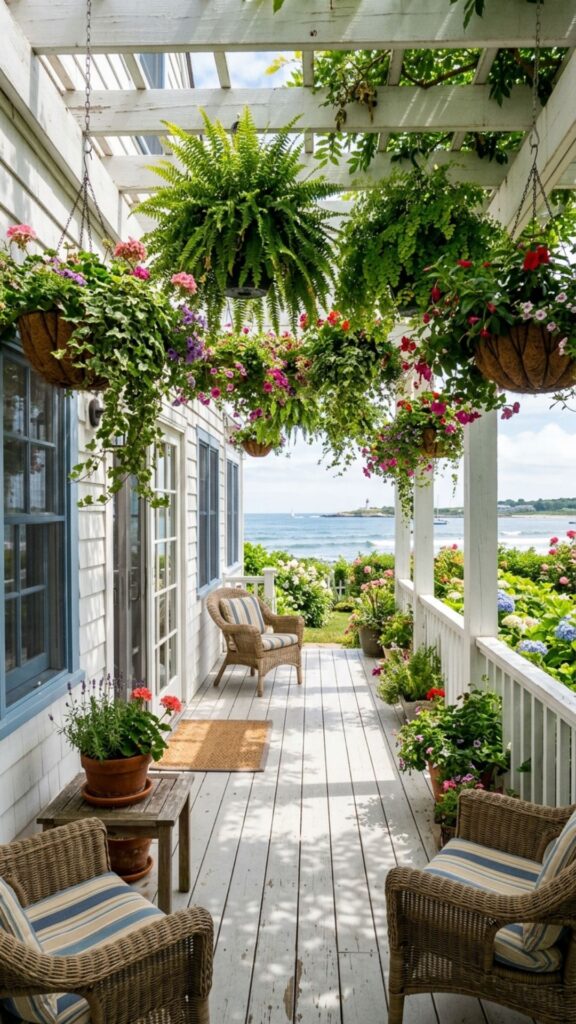 18. Add Layered Greenery in Baskets