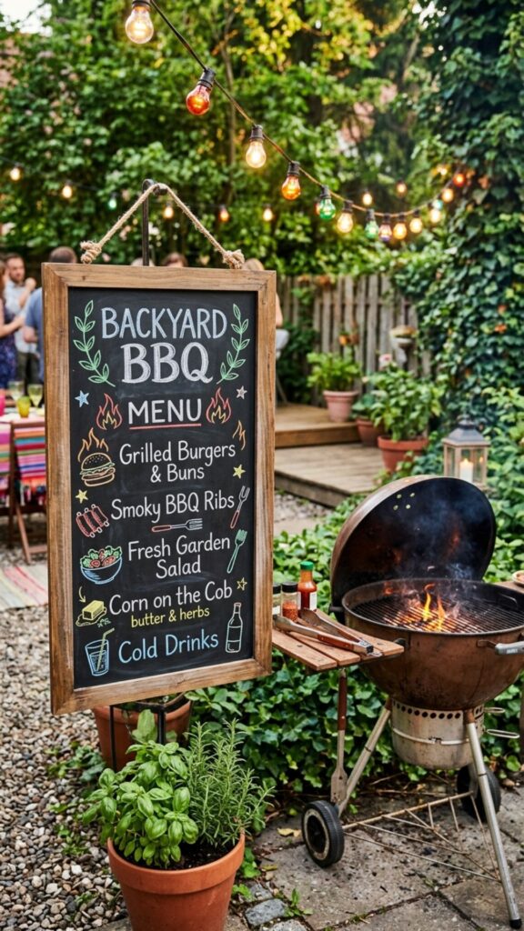 18. Add a Chalkboard Menu Sign