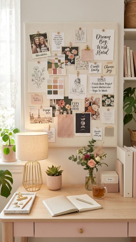 18. Add a Pinboard or Vision Board
