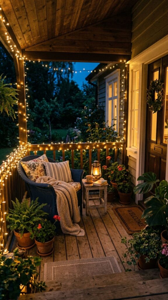18. Create a Cozy Porch Lighting Scene