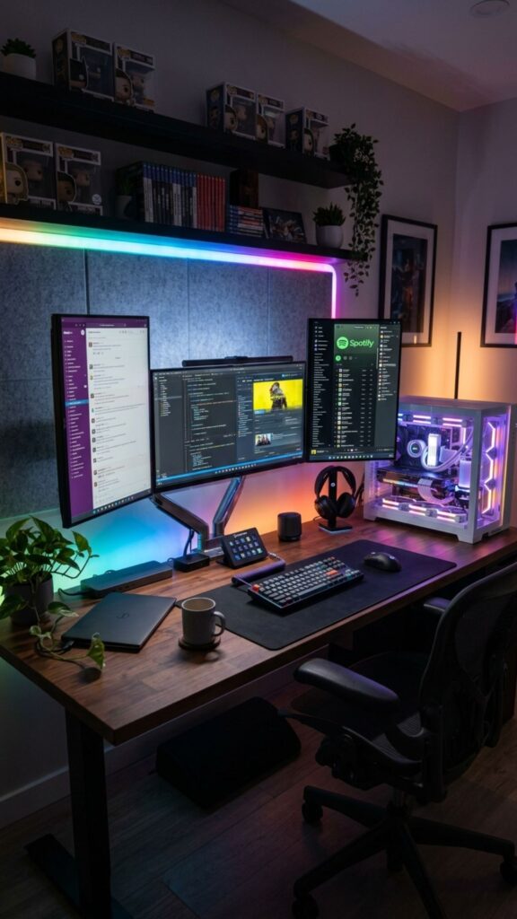 18. Create a Dual-Purpose Work and Gaming Setup
