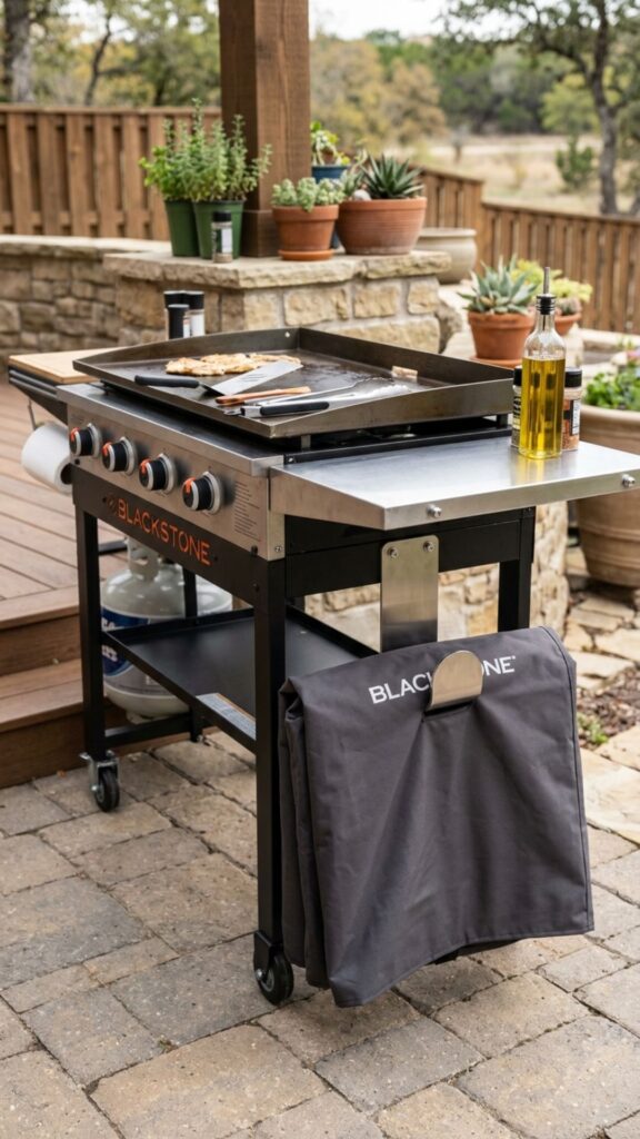 18. Create a Griddle Cover Storage Solution