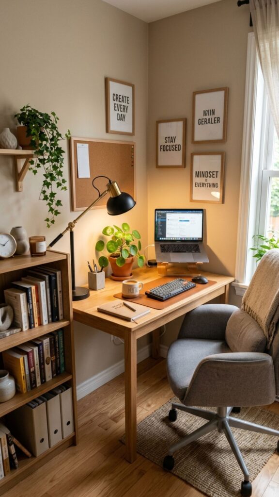 18. Design a Cozy DIY Office Corner