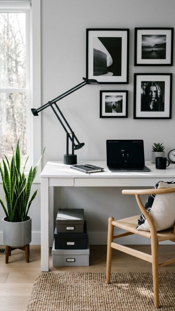 18. Design a Monochrome Black-and-White Office