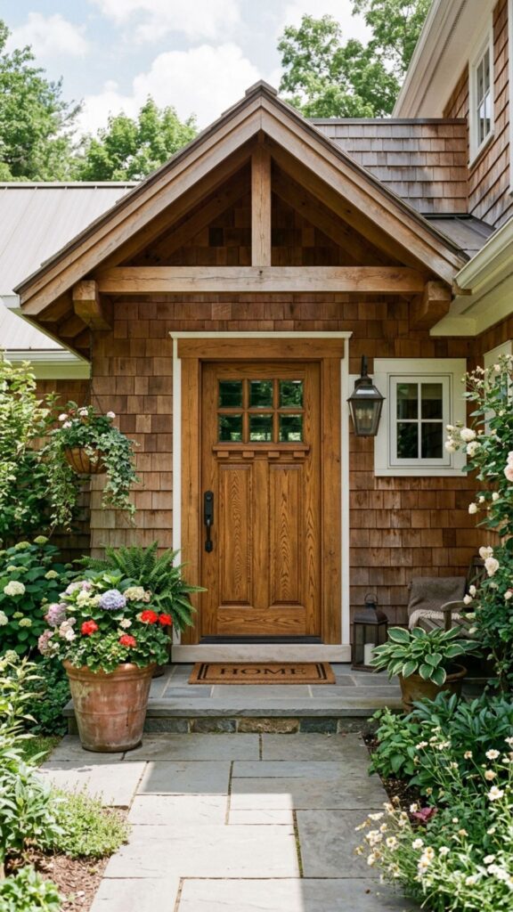 18. Frame the Entrance with Shingle Siding