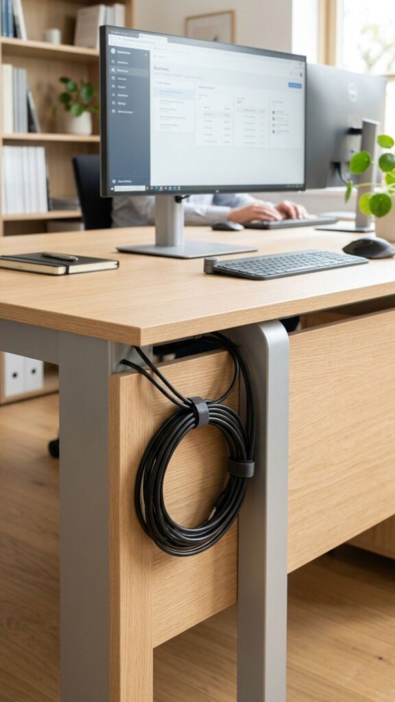 18. Hide Extra Cable Length Behind Furniture