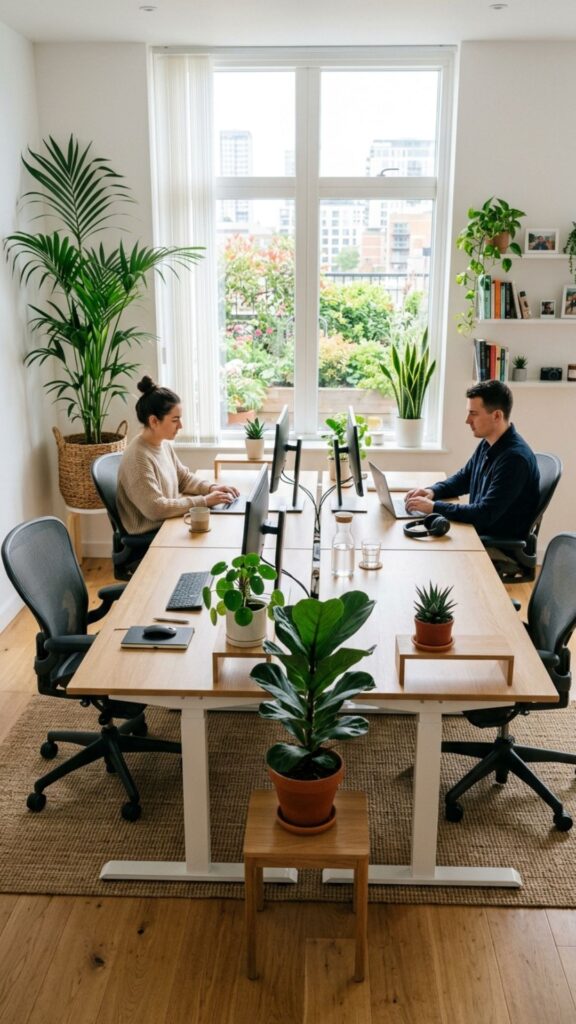 18. Include Plants Without Crowding the Desks