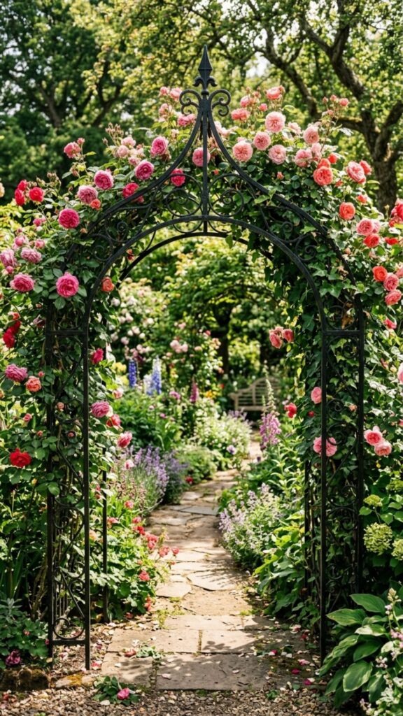 18. Iron Arch or Trellis Entryway