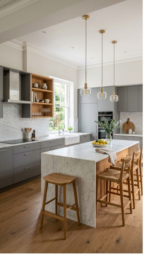 18. Modern Gray Kitchen Cabinets